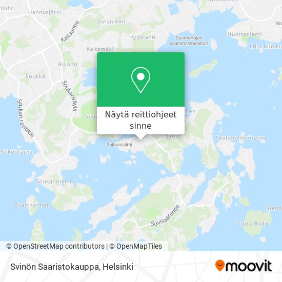 Svinön Saaristokauppa kartta