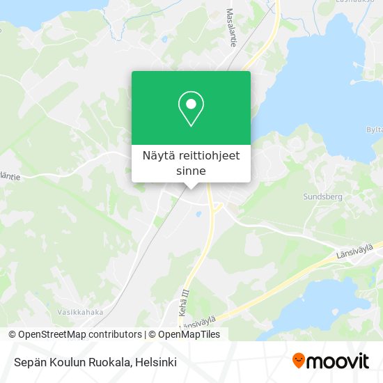 Sepän Koulun Ruokala kartta