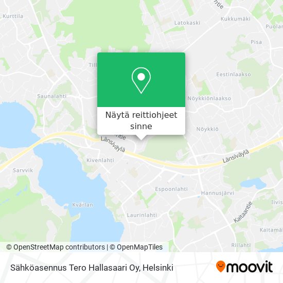 Sähköasennus Tero Hallasaari Oy kartta