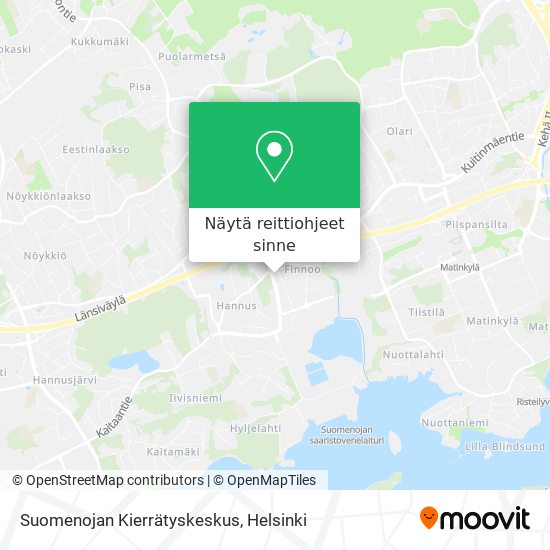Suomenojan Kierrätyskeskus kartta