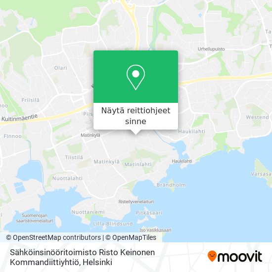 Sähköinsinööritoimisto Risto Keinonen Kommandiittiyhtiö kartta
