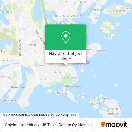 Ohjelmistokehitysyhtiö Taival Design Oy kartta