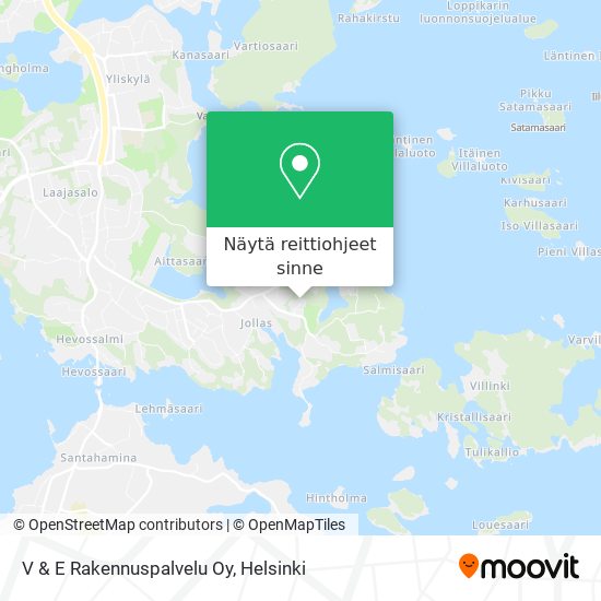 V & E Rakennuspalvelu Oy kartta