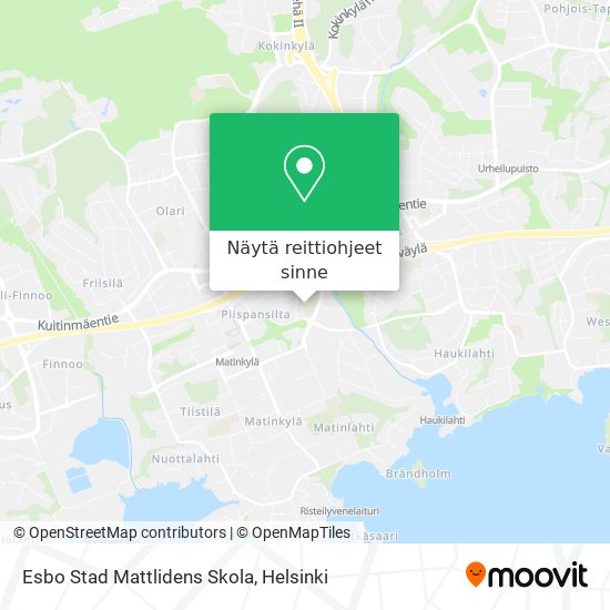 Esbo Stad Mattlidens Skola kartta