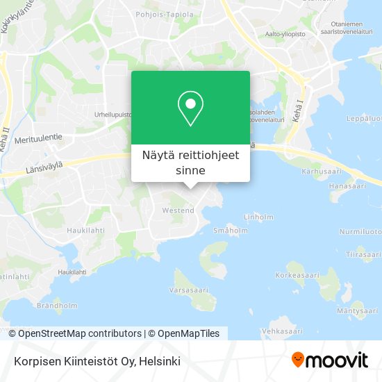 Korpisen Kiinteistöt Oy kartta