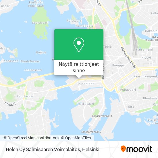 Helen Oy Salmisaaren Voimalaitos kartta