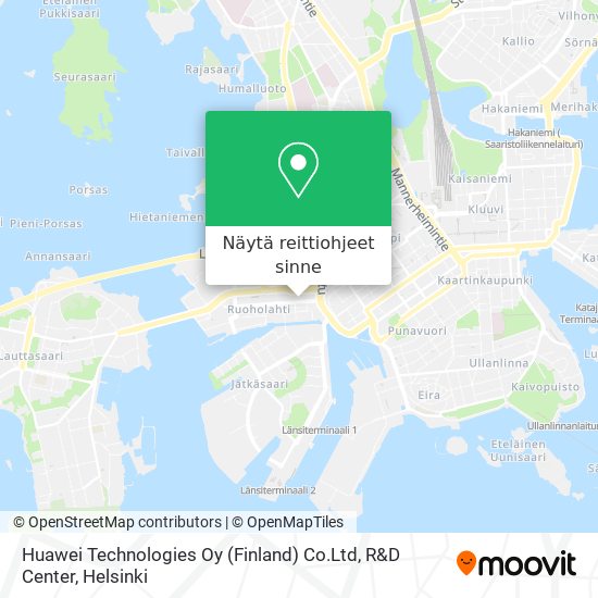 Huawei Technologies Oy (Finland) Co.Ltd, R&D Center kartta