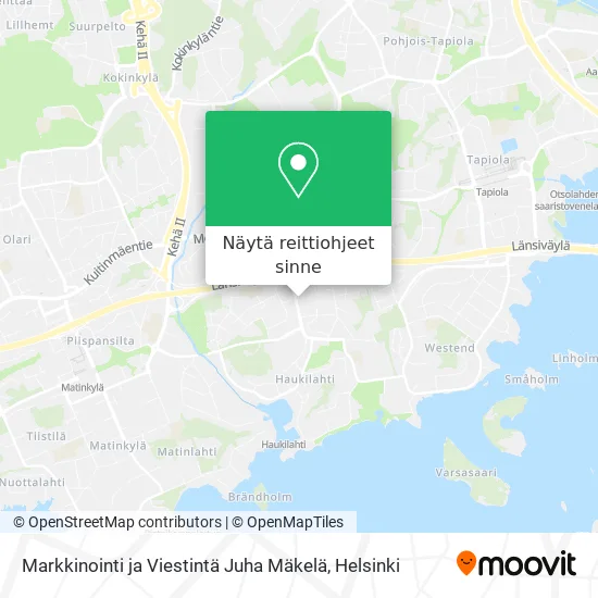 Markkinointi ja Viestintä Juha Mäkelä kartta