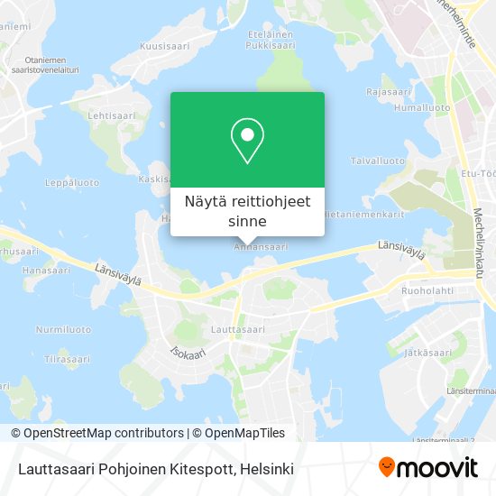 Lauttasaari Pohjoinen Kitespott kartta