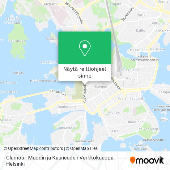 Clamos - Muodin ja Kauneuden Verkkokauppa kartta