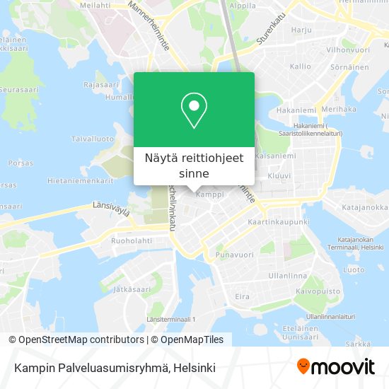 Kampin Palveluasumisryhmä kartta