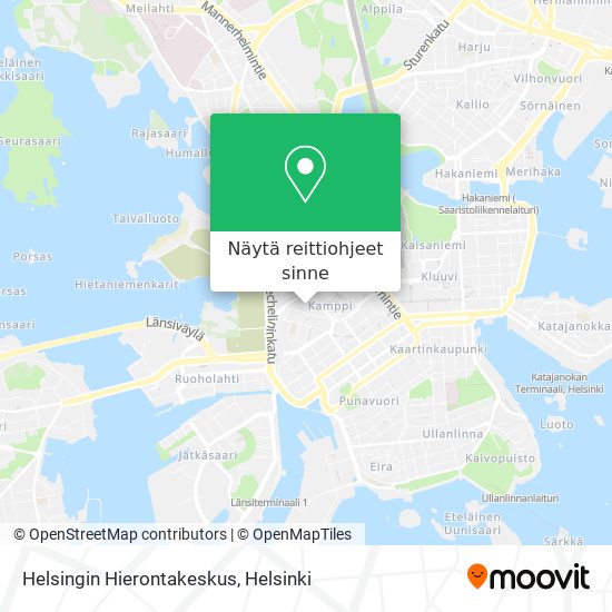 Helsingin Hierontakeskus kartta