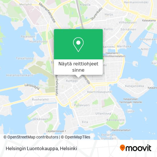 Helsingin Luontokauppa kartta
