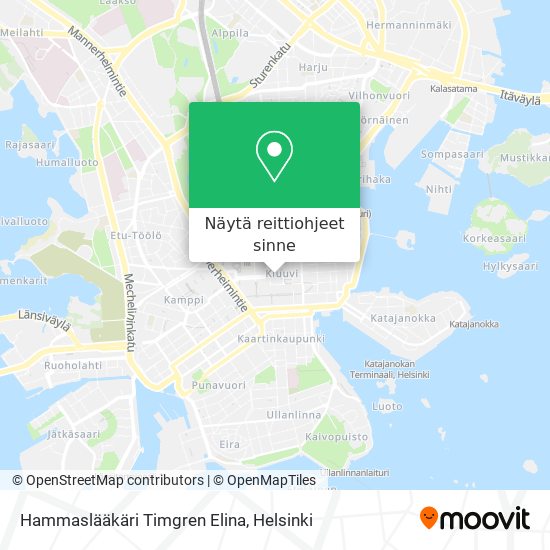 Hammaslääkäri Timgren Elina kartta