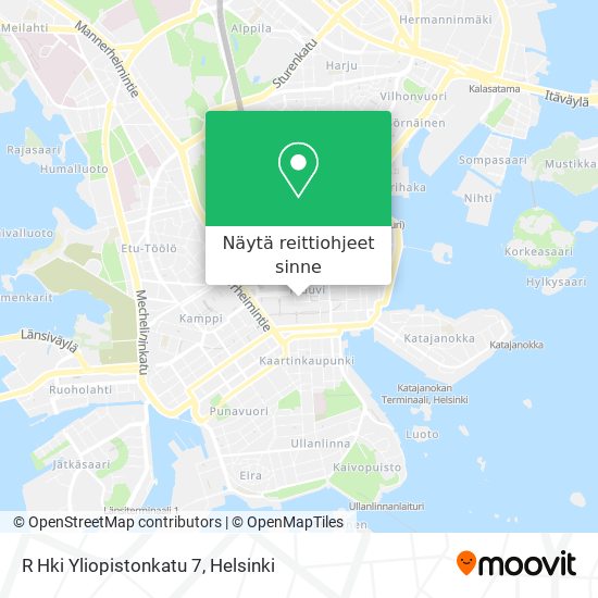 R Hki Yliopistonkatu 7 kartta