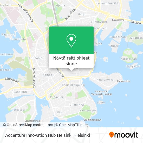 Accenture Innovation Hub Helsinki kartta