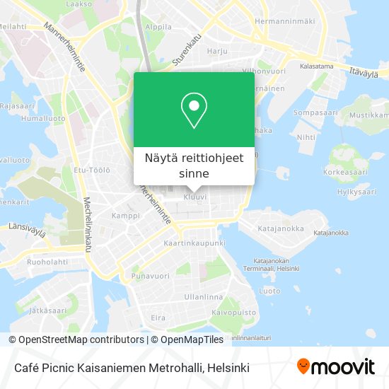 Café Picnic Kaisaniemen Metrohalli kartta