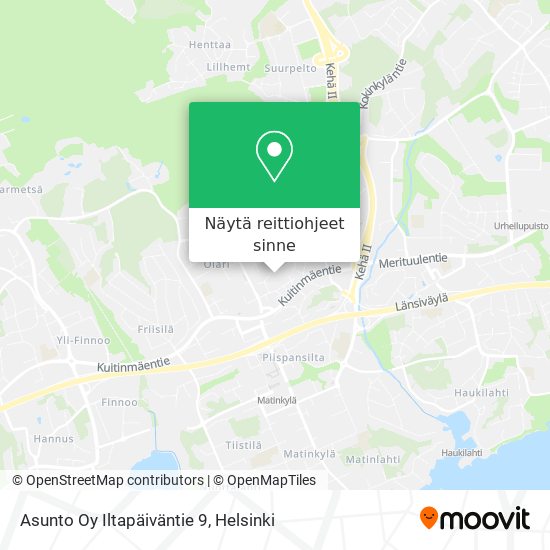 Asunto Oy Iltapäiväntie 9 kartta