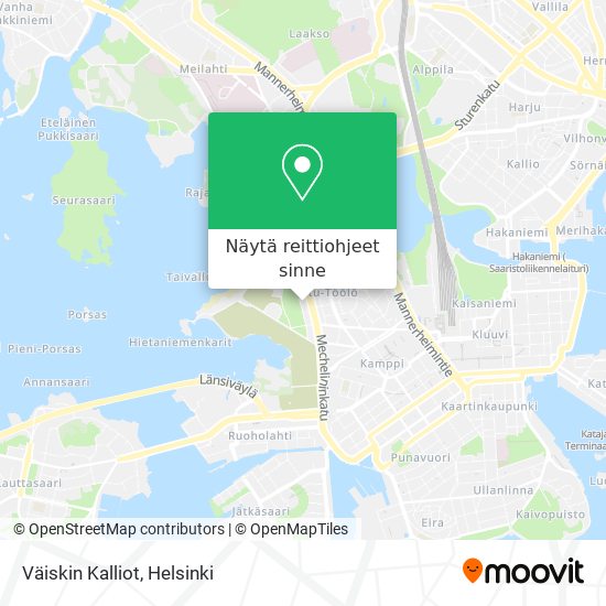 Väiskin Kalliot kartta