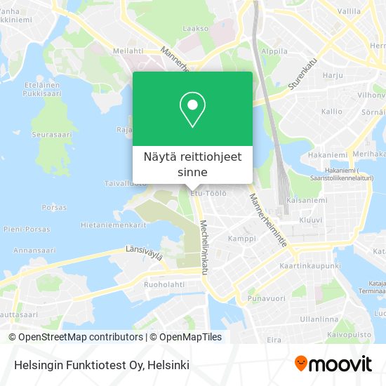 Helsingin Funktiotest Oy kartta