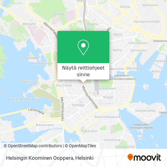 Helsingin Koominen Ooppera kartta
