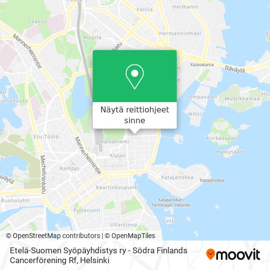 Etelä-Suomen Syöpäyhdistys ry - Södra Finlands Cancerförening Rf kartta