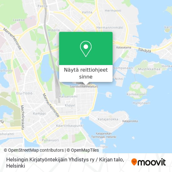 Helsingin Kirjatyöntekijäin Yhdistys ry / Kirjan talo kartta