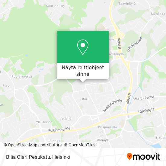 Bilia Olari Pesukatu kartta
