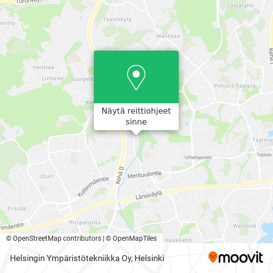 Helsingin Ympäristötekniikka Oy kartta