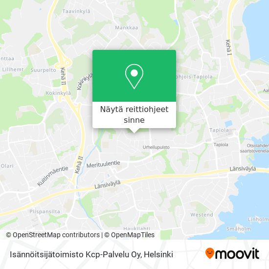 Isännöitsijätoimisto Kcp-Palvelu Oy kartta