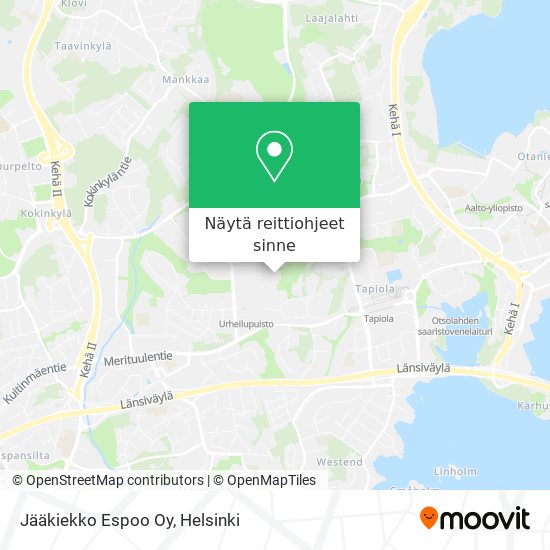 Jääkiekko Espoo Oy kartta