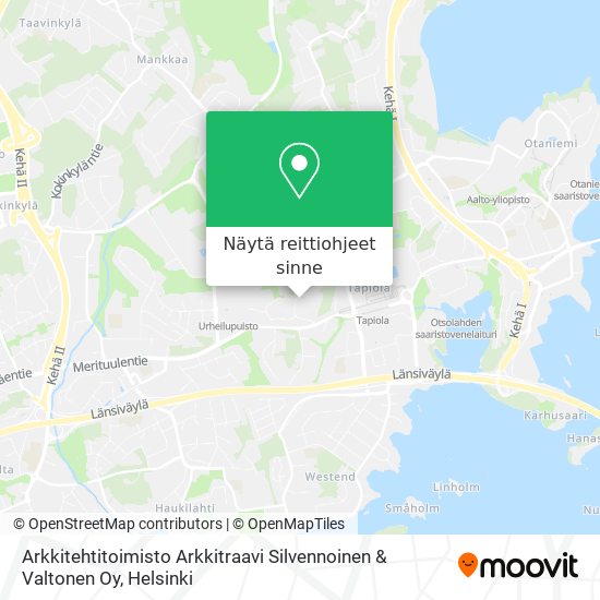 Arkkitehtitoimisto Arkkitraavi Silvennoinen & Valtonen Oy kartta