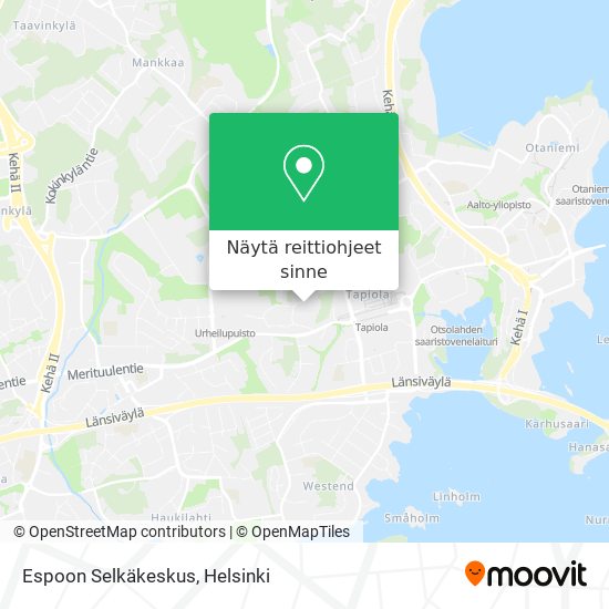 Espoon Selkäkeskus kartta