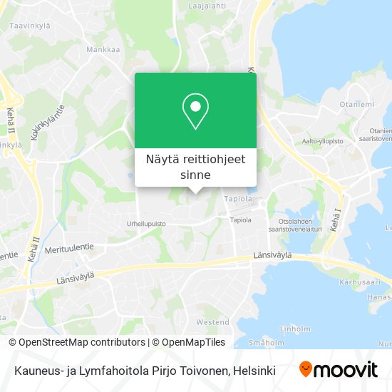 Kauneus- ja Lymfahoitola Pirjo Toivonen kartta