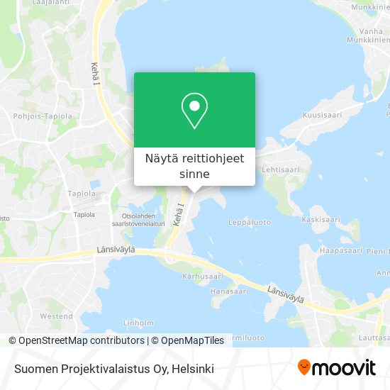 Kuinka päästä kohteeseen Suomen Projektivalaistus Oy paikassa Espoo  kulkuvälineellä Bussi, Metro tai Juna?