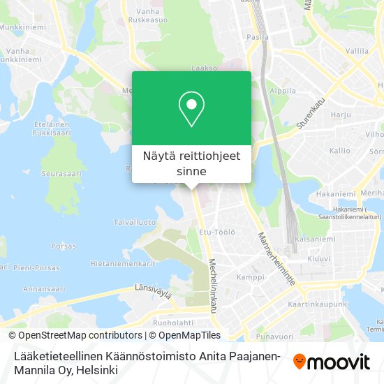 Lääketieteellinen Käännöstoimisto Anita Paajanen-Mannila Oy kartta