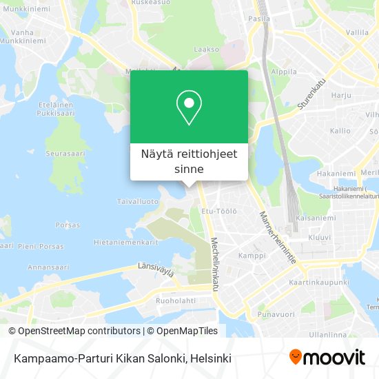 Kampaamo-Parturi Kikan Salonki kartta