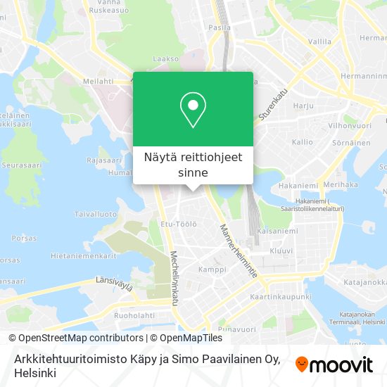 Arkkitehtuuritoimisto Käpy ja Simo Paavilainen Oy kartta