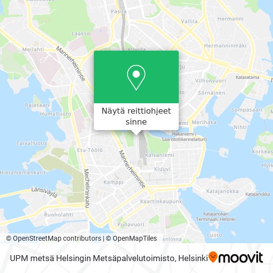 UPM metsä Helsingin Metsäpalvelutoimisto kartta