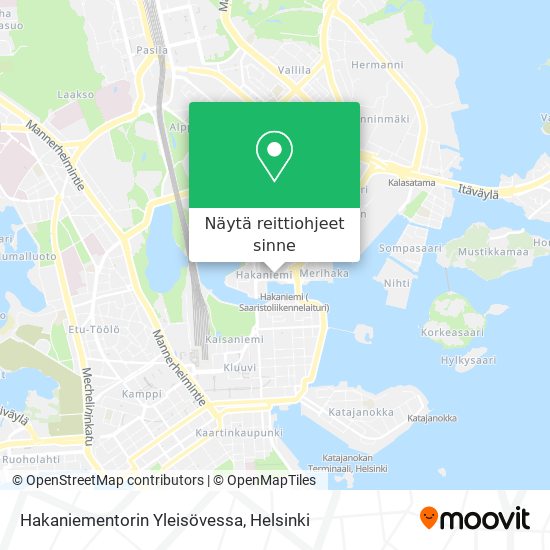 Hakaniementorin Yleisövessa kartta