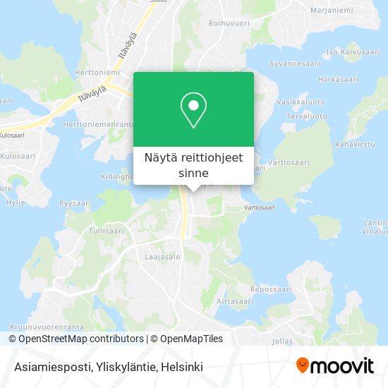 Asiamiesposti, Yliskyläntie kartta