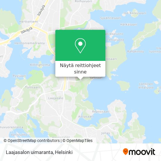 Laajasalon uimaranta kartta