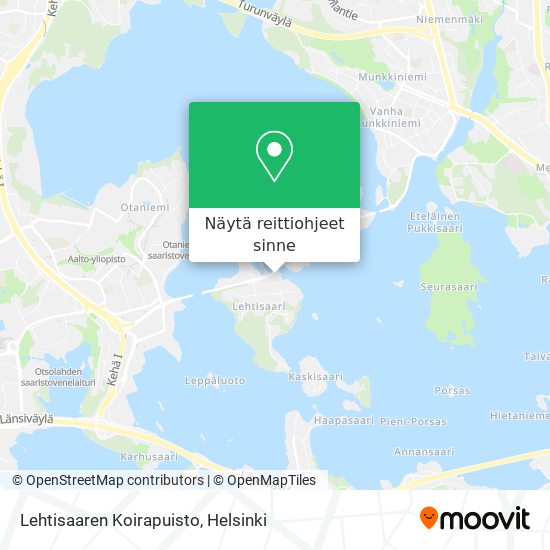 Lehtisaaren Koirapuisto kartta