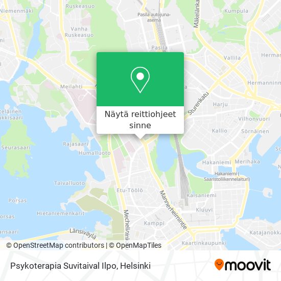Psykoterapia Suvitaival Ilpo kartta