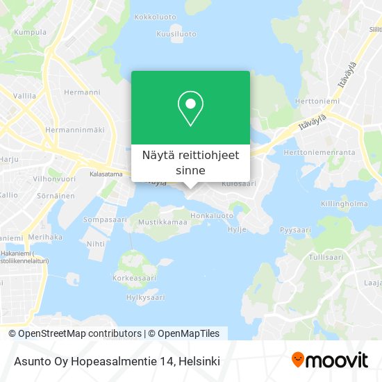 Asunto Oy Hopeasalmentie 14 kartta