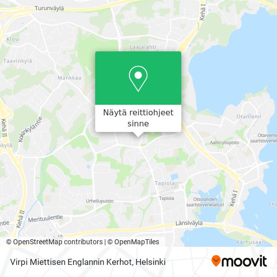 Virpi Miettisen Englannin Kerhot kartta