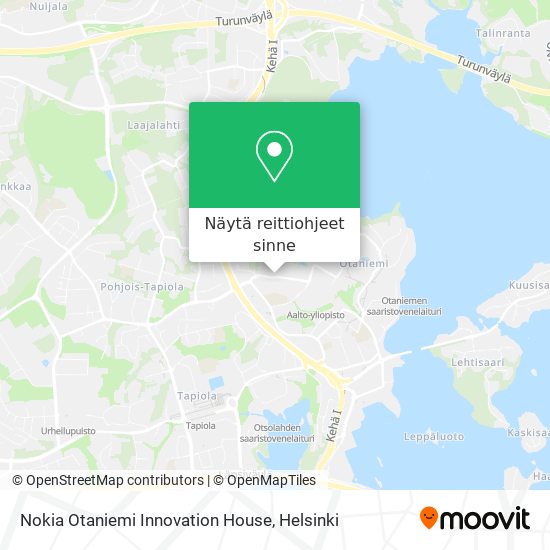 Nokia Otaniemi Innovation House kartta