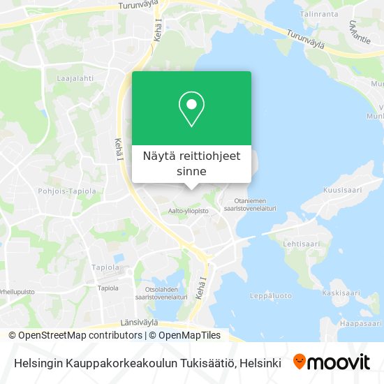 Helsingin Kauppakorkeakoulun Tukisäätiö kartta
