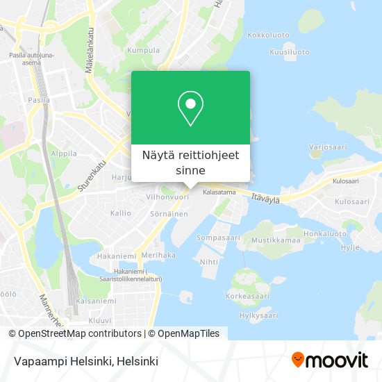 Vapaampi Helsinki kartta