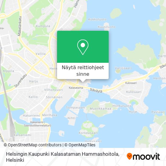 Helsingin Kaupunki Kalasataman Hammashoitola kartta